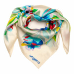 Foulard soie Paola Off-white - 65 cm x 65 cm