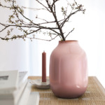 Perlemor Home - Grand vase, rose pâle, en porcelaine haut de gamme