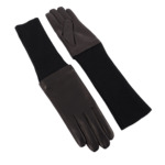 Gants Femme - Gants Nappa Et Laine - Noir/Noir