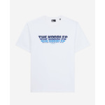 T-Shirt Blanc Avec Sérigraphie Logo En Dégradé De Couleur Homme