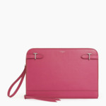 Pochette ordinateur 14 Laura en cuir lisse