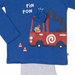 Pyjama garçon PINPON bleu/gris chiné