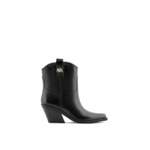 Bottines Cuir De Veau-Noir