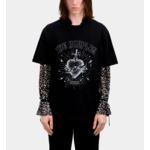 T-Shirt Manches Courtes Avec Print Coeur Homme