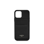 Coque iphone - Coque iphone 12 porte-cartes aimanté amovible - Noir