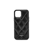 Accessoires High tech - Coque Iphone 12/12 PRO matelassée avec bandoulière - Noir