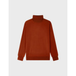 Pull Ebene en laine orange