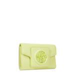 Roxane De Lancel - Portefeuille Rectangulaire Compact Rabat - Citron Vert