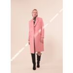 Manteau Marcus-rose en drap caban