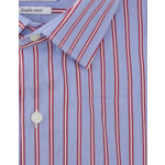 Chemise Contemporaine rayée bleue et bordeaux