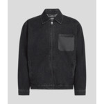 DENIM JACKET WITH TONAL PRINT HOMME