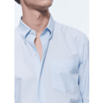 Chemise bleu ciel en Oxford de coton