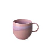 Perlemor Coral - Mug à thé ou à café, rose, en porcelaine haut de gamme