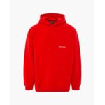 Balenciaga Medium Fit Hoodie 'Bright Red/White'