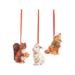 Nostalgic Ornaments ensemble d’ornements animaux de la forêt, 6 x 7 cm, 3 pièces