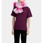 T-Shirt Bordeaux Avec Broderie Fleur Homme