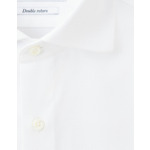 Chemise Ajustée en façonné uni blanc