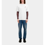 T-Shirt Blanc Avec Broderie Fleur Homme