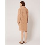 Manteau Mississippi-Manteau long droit façon fourrure beige