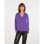 Pull Kiki Pull cachemire col v oversize femme