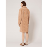 Manteau Mississippi-Manteau long droit façon fourrure beige