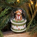 Christmas Toys Boule de neige petite,ours 2021 6,5x6,5x9cm