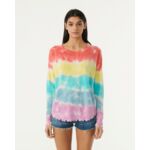 PULL MELA RAINBOW Pull col rond liquette cachemire