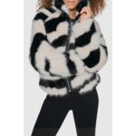 SHORT ZEBRA FAUX FUR