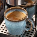 Lave glacé - Tasse à café, bleue, en grès