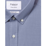 Chemise Classique en popeline faux-uni marine