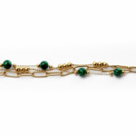 Bracelet Andrea Gold/ Green