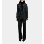 Veste Tailleur Noire Fleurie Femme