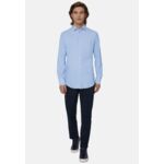 Chemise Bleu Clair En Nylon Extensible Coupe Slim