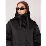 Parka Pema-Parka longue ample noire