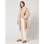 Manteau Mississippi-Manteau long en fausse fourrure écru