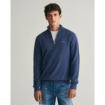 Cotton PiquÃ© Half-Zip Sweater