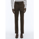 Chino en gabardine de coton marron