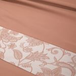 Yves Delorme - Drap plat en satin de coton rose, Perse