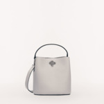 DANAE MINI BUCKET BAG - TESSUTO VERNICE PERLATA