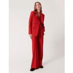 Veste Veneziana-Veste tailleur croisée rouge