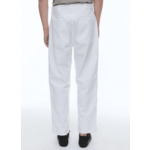 Pantalon cargo en twill de coton blanc