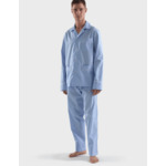 Pyjama Louis en popeline rayée bleue