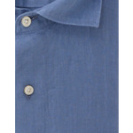 Chemise Aristote en lin bleu