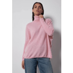 Pull poncho col roulé cachemire Margareth CERISIER