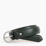 Ceinture femme avec boucle ronde en cuir grainé