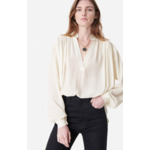 BLOUSE COL V 100% Soie