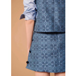 Jupe Juliya-bleue en jacquard