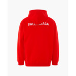 Balenciaga Hoodie - Logo White - Red