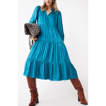 ROBE CILYA BLEU CANARD