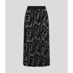 LOGO AOP PLEATED SKIRT